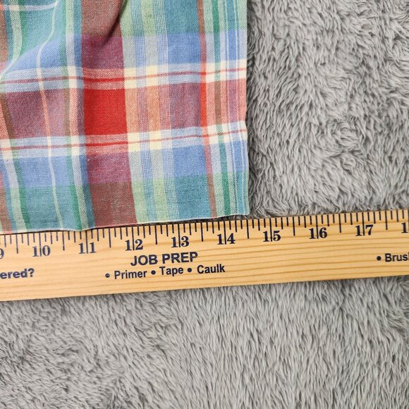 Talbots Shorts Womens Size 14 Multicolor Linen-Cotton Blend Plaid Lightweight - Picture 12 of 16